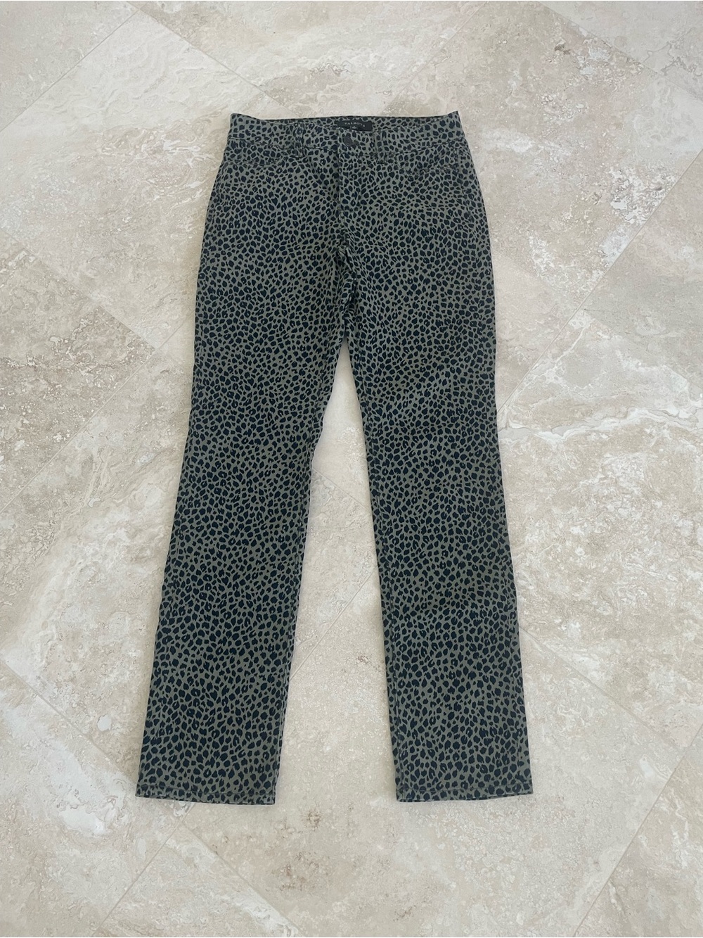 Talbots Olive Green and Black Leopard Print Jeans